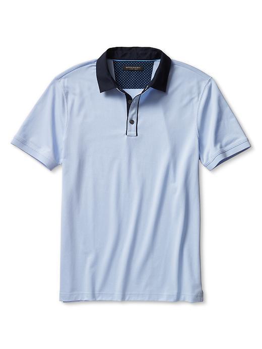 Banana Republic Mens Performance Polo Size L Tall - Light Blue