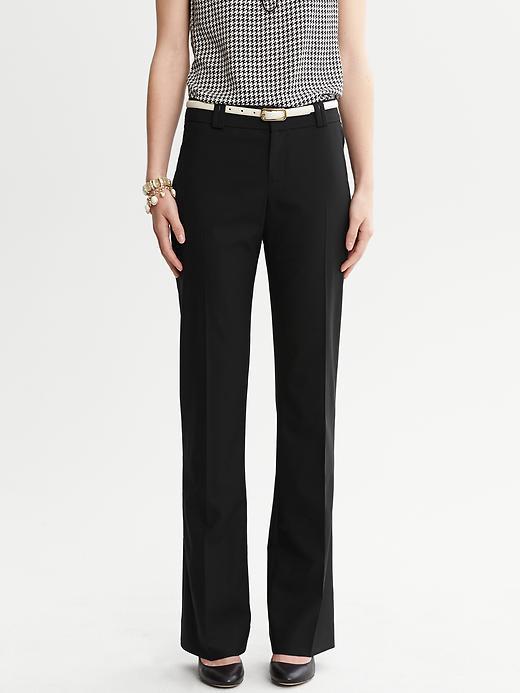 Banana Republic Jackson Fit Black Lightweight Wool Trouser - Black