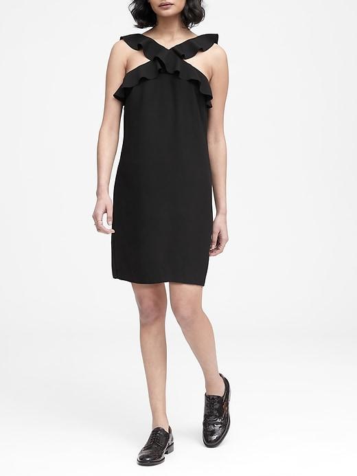 Banana Republic Ruffle Halter Dress