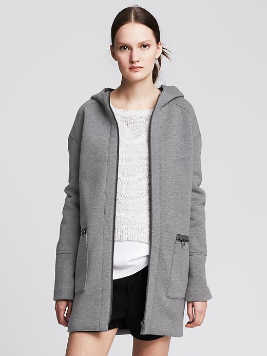Banana Republic Womens Gray Hooded Jacket Size L - Gray