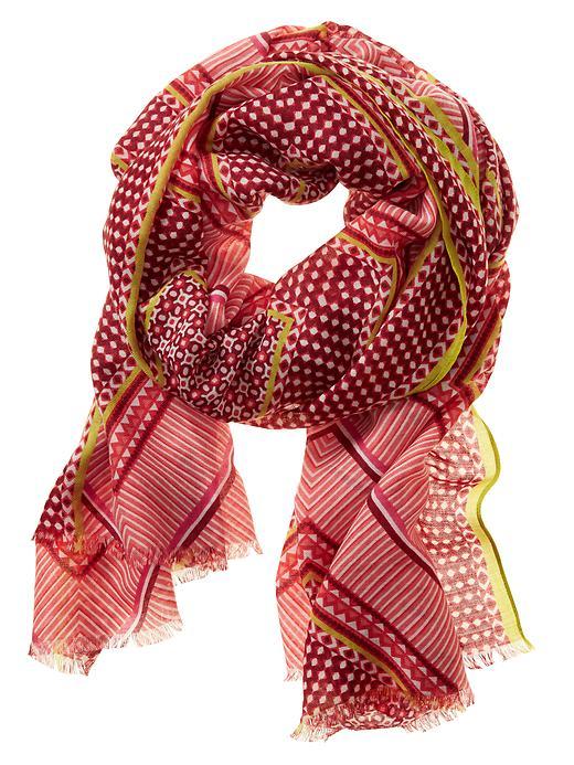 Banana Republic Moroccan Tile Scarf Size One Size - Red Glow