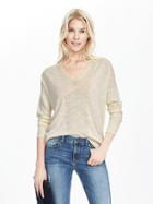 Banana Republic Womens Mixed Stitch Linen Blend Pullover Size L - Cocoon