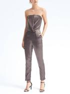 Banana Republic Womens Heritage Strapless Cascade Jumpsuit - Shadow