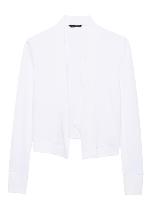Banana Republic Womens Soft Jersey Short Cardigan White Size Xxl