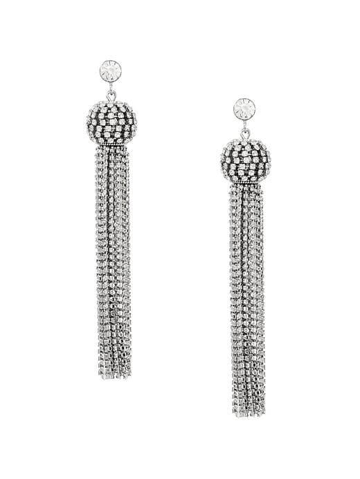 Banana Republic Sparkle Baubles Statement Earring - Silver