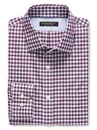 Banana Republic Mens Classic Fit Non Iron Dobby Gingham Shirt Size L Tall - School Red