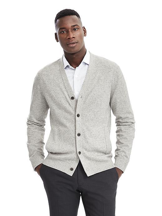 Banana Republic Mens Pima Cotton Cashmere Cardigan Size L - Teak