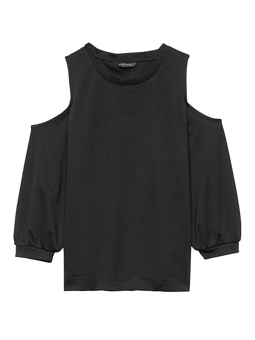 Banana Republic Womens Cold-shoulder Sweater Black Size M