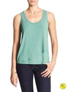 Banana Republic Factory Wrap Hem Tank Size L - Dark Malachite