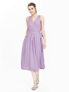 Banana Republic Womens Sleeveless Cross Front Midi Dress Size 0 - Summer Lilac