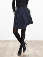 Banana Republic Womens Blue Camo Asymmetrical Skirt Size 0 - Navy Blue