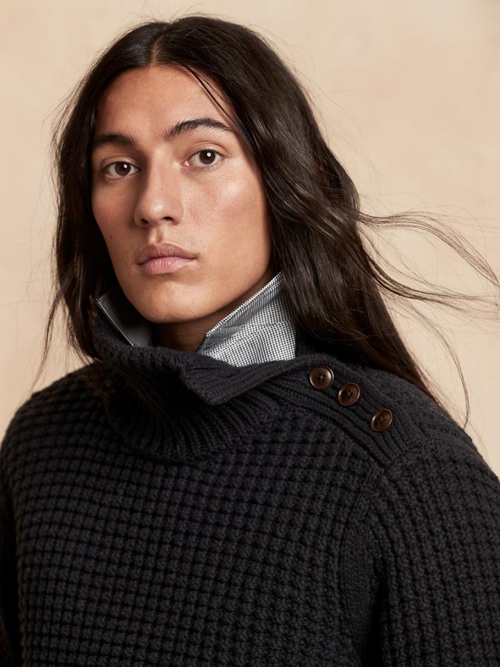 Shoulder-button Sweater