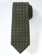 Banana Republic Mens Woven Dotnanotex Tie - Forest Pine