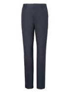 Banana Republic Mens Athletic Tapered Non-iron Stretch-cotton Pant Navy Size 34w
