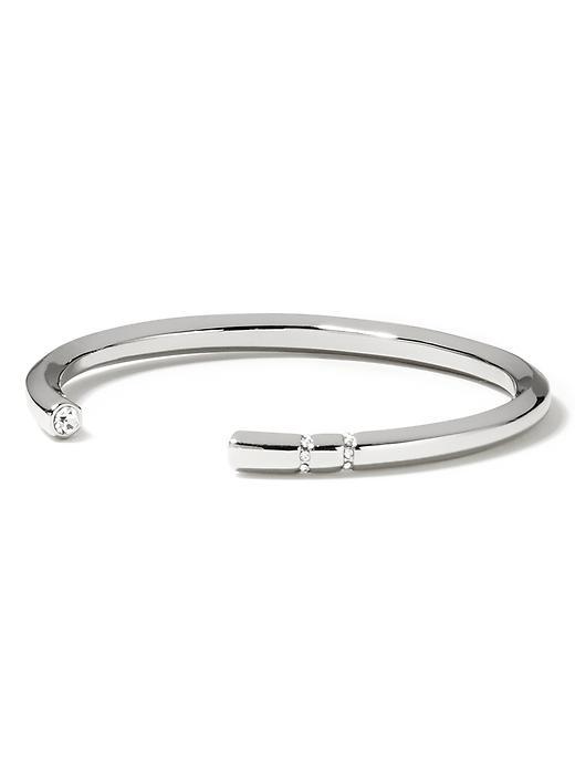 Banana Republic Womens Sparkle Edge Bangle Size One Size - Silver