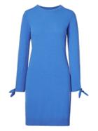 Banana Republic Womens Italian Superloft Tie-sleeve Sweater Dress Cornflower Size Xl