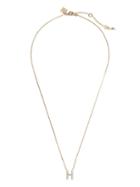Banana Republic Womens Pav H Necklace Gold Size One Size