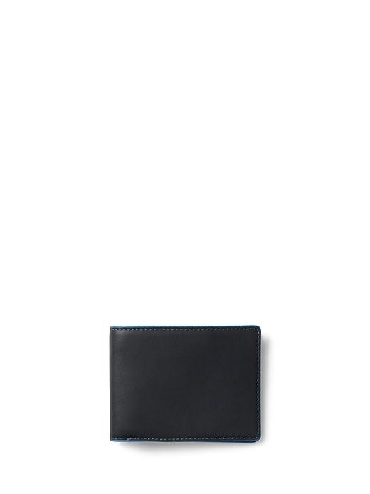 Banana Republic Mens Slim Colorblock Wallet Charcoal Size One Size