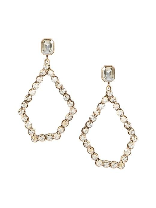 Banana Republic Womens Jeweled Open Statement Earring Gold Size One Size