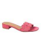 Banana Republic Womens Laser-cut Low Heel Slide Sea Coral Size 8