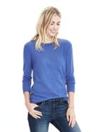 Banana Republic Extra Fine Merino Wool Crew Pullover Size L - Medium Blue