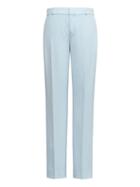 Banana Republic Womens Petite Avery Straight-fit Machine-washable Italian Wool Blend Pant Ice Blue Size 6