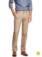 Banana Republic Mens Factory Tailored Slim Fit Non Iron Chino Size 35w 34l - Oak