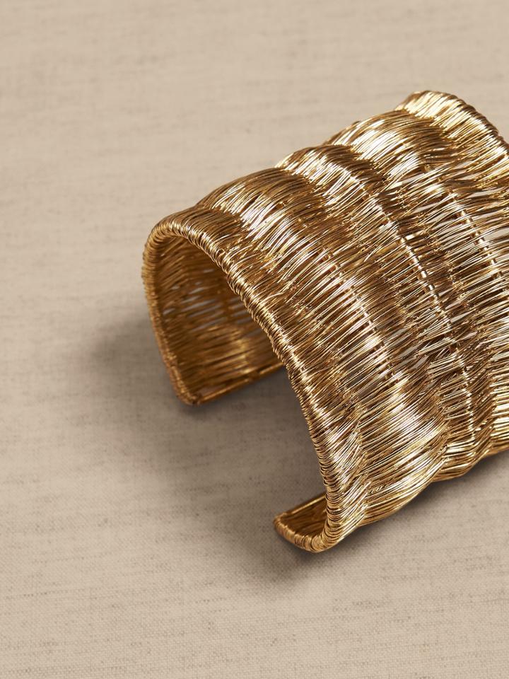 Maya Woven Cuff Bracelet | Aureus + Argent