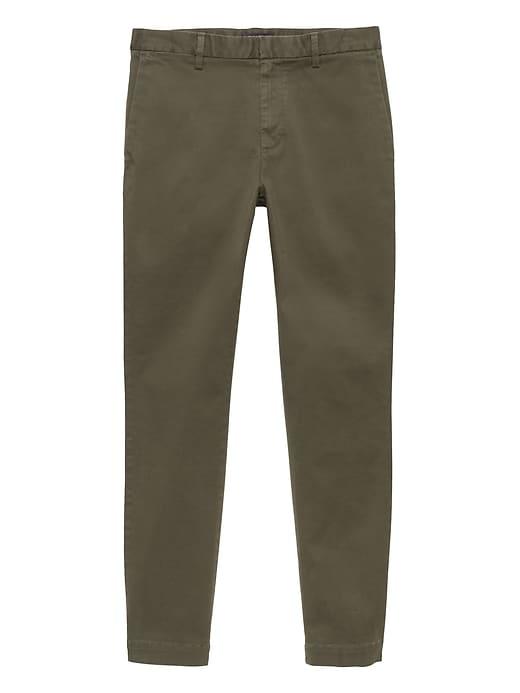 Banana Republic Mens Br X Kevin Love   Aiden Slim Garment Dyed Chino Pant New Juniper Green Size 28w