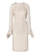 Banana Republic Womens Heritage Silk Seamed Midi Shift Dress - Cream