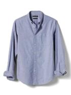 Banana Republic Mens Camden Fit Mechanical Stretch Oxford Shirt - Anchor Royal