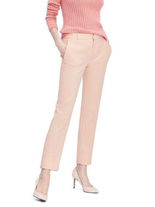 Banana Republic Womens Avery Fit Blush Crop - Pink Blush