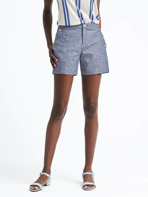 Banana Republic Ryan Fit Chambray Sailor Short - Chambray
