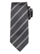 Banana Republic Mens Double-stripe Nanotex Tie Gray Sky Size One Size