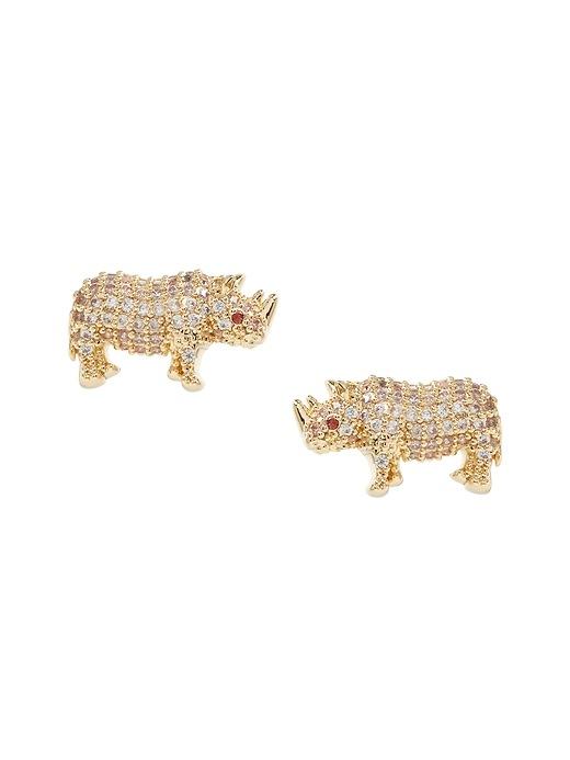 Banana Republic Pav Rhino Stud Earrings