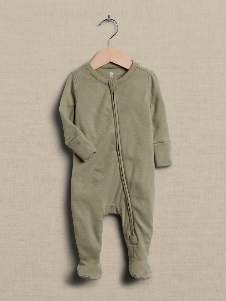 Essential Supima Footed One-piece For Baby