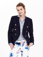 Banana Republic Nautical Basketweave Blazer Size 0 - Blue Indigo