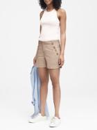 Banana Republic Womens Luxe Twill 5 Sailor Short Khaki Size 10