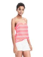 Banana Republic Womens Satin Back Vee Cami - Neon Coral