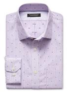 Banana Republic Mens Classic Fit Non Iron Dobby Dot Shirt Size L Tall - Orchid Purple