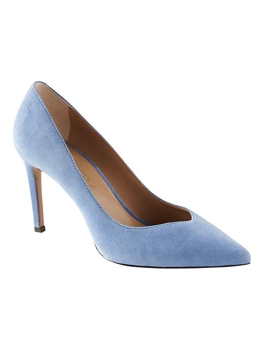 Banana Republic Womens Madison 12-hour Pump Caribbean Blue Suede Size 10