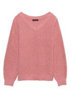 Banana Republic Womens Wool-cotton Blend Ribbed V-neck Sweater Dusty Pink Size Xs