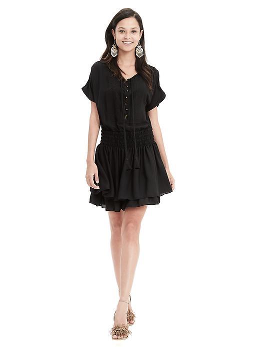 Banana Republic Womens Tassel Dress Size S - Black