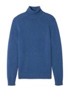 Banana Republic Mens Italian Merino-blend Turtleneck Midnight Blue Size Xl