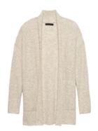Banana Republic Womens Aire Long Open Cardigan Cottontail Beige Size M