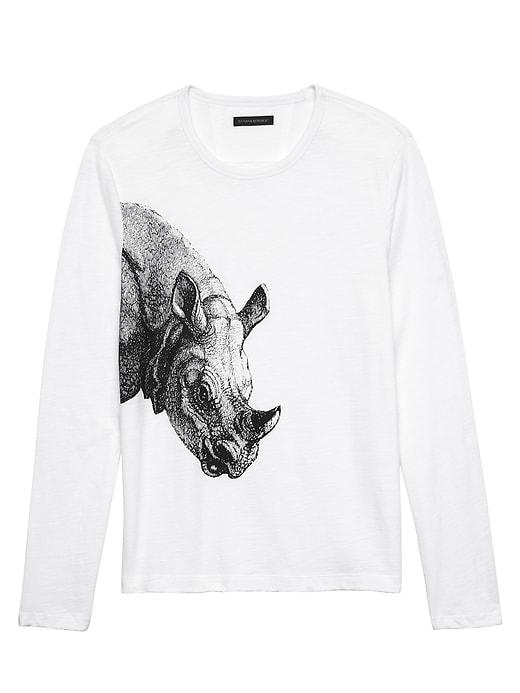 Banana Republic Mens Soft Wash Graphic T-shirt White Size S