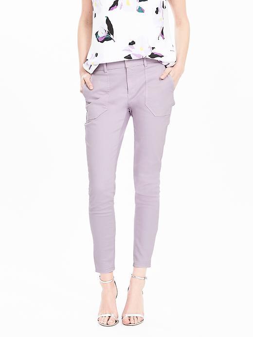 Banana Republic New Sloan Fit Garment Dye Utility Ankle Pant Size 0 Petite - Lilac