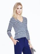 Banana Republic Womens Skinny Vee Pullover Size S - French Blue