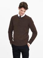 Banana Republic Mens J.c. Rennie &amp; Co. Shetland Wool Crew Pullover Size L Tall - Coffee