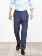 Banana Republic Mens Tailored Slim Non-iron Blue Cotton Pant Blue Size 38w